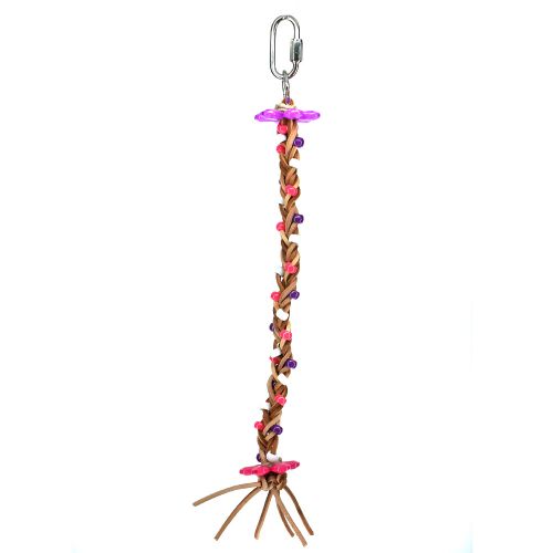 Leather Braid Bird Toy